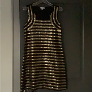 Garnet Hill Gold Sequin Dress